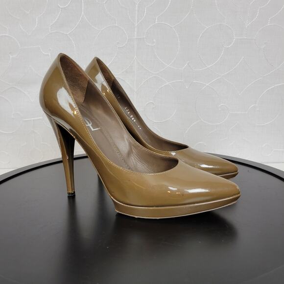 Yves Saint Laurent Womens Heels Size 8 Patent leather Platform Pointy Toe Pumps - Picture 7 of 14